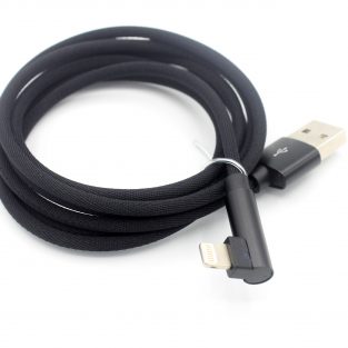 tartós-szövet-ruhával-90 fokos derékszögű usb-charging-data-kábel-1-2m-for-iphone-01