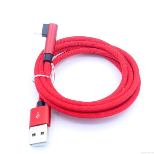 Durable Fabric Cloth 90 Degree Right Angle USB Charging Data Cable 1.2m For iPhone - Image 6