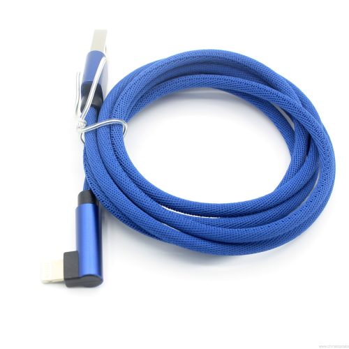 Durable Fabric Cloth 90 Degree Right Angle USB Charging Data Cable 1.2m For iPhone - Image 8