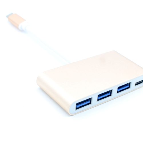 High Speed USB 3.1 Type C To 3 Ports USB 3.0 and USB-C Charging Port Adapter Cable - Image 3