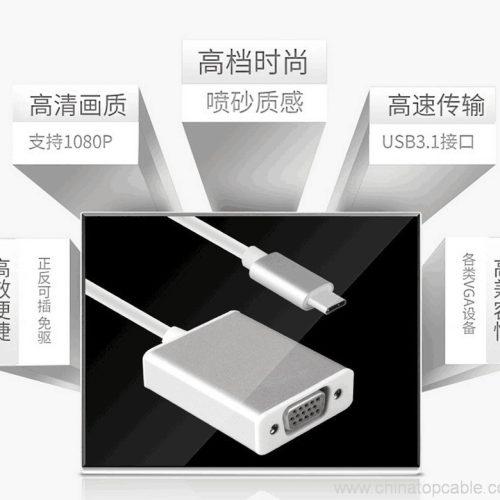 High Speed USB 3.1 Type C to VGA adapter converter cable for Macbook - Image 4
