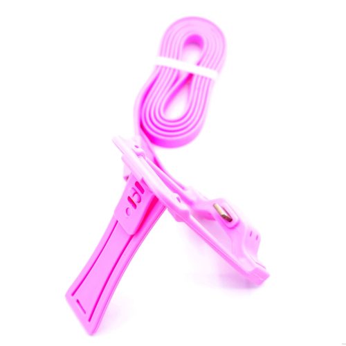 Mobile Phone Stand Holder with Flat USB Charging Data Cable 1.2m - Image 5