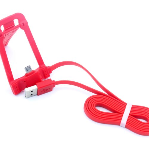 Mobile Phone Stand Holder with Flat USB Charging Data Cable 1.2m - Image 10
