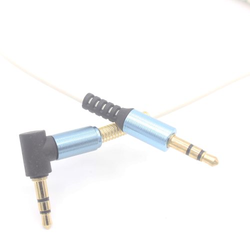 Right Angle 90 Degree Male to Male Retractable Spring Car Stereo Audio Aux Cable - Image 5