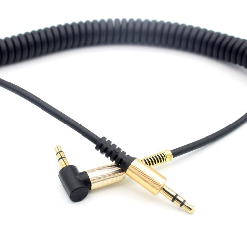 Right Angle 90 Degree Male to Male Retractable Spring Car Stereo Audio Aux Cable - Image 8