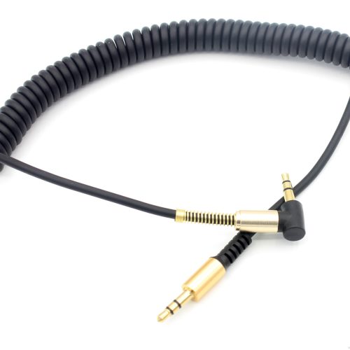 Right Angle 90 Degree Male to Male Retractable Spring Car Stereo Audio Aux Cable - Image 9