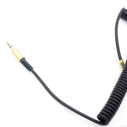 Right Angle 90 Degree Male to Male Retractable Spring Car Stereo Audio Aux Cable - Image 10