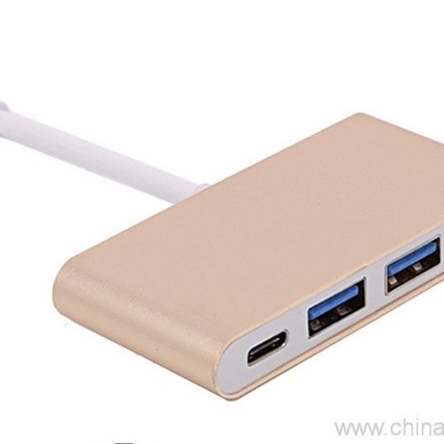 Super slim aluminum type c 3.1 to 3 ports usb 3.0 & 1 Port Type-C hub - Image 3