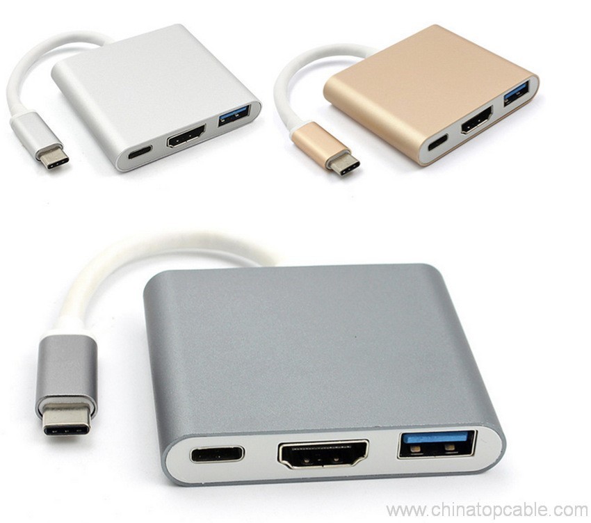 Usb C 3 1 Type C To Hdmi 2 0v 1 4v Usb 3 0 Multiport Adapter