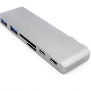 USB-с-ба-USB-3-0-сониягӣ-ҳаста-адаптер-6-порти-дугона навъи-с-USB-ҳаста-Шӯрои-барои-MacBook-01