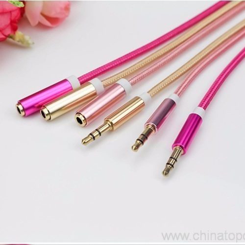 3.5mm Braided Nylon Male to Female Headphone Stereo Audio AUX Extension Cable - Image 6