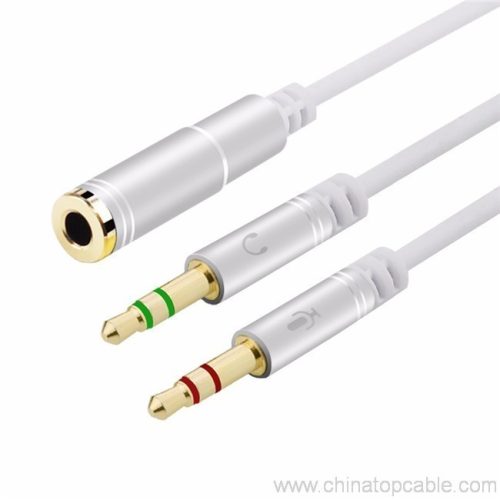 3.5mm Mic Audio Headphone AUX Splitter Cable For PC Laptop Tablet Phone - Image 3