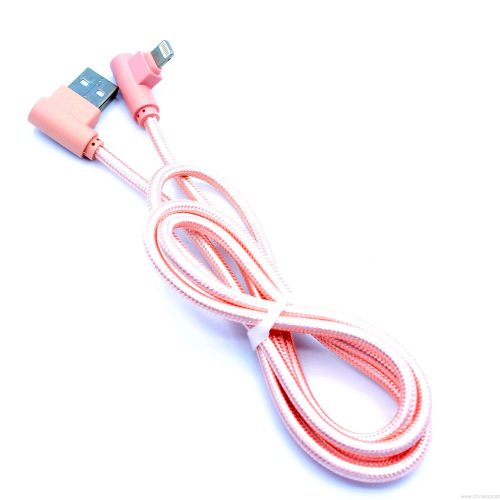 90 Degree Angled Fast 2A Nylon Braided USB Charger Sync Data Elbow Cable - Image 3