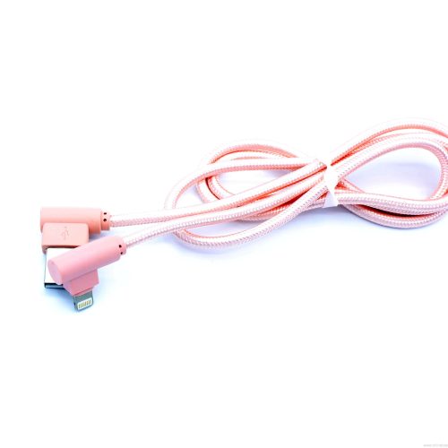 90 Degree Angled Fast 2A Nylon Braided USB Charger Sync Data Elbow Cable - Image 4
