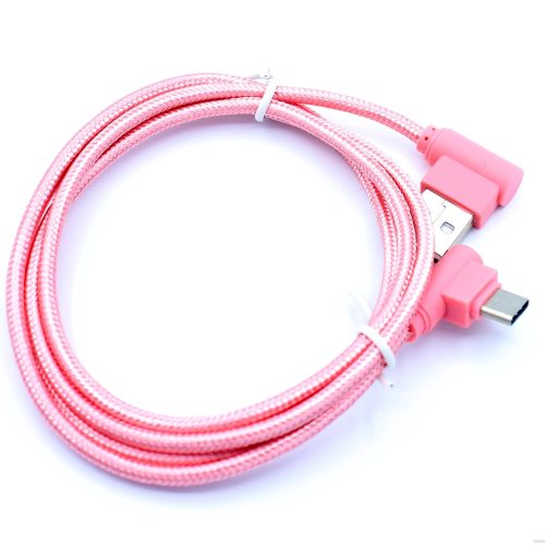 90 Degree Angled Fast 2A Nylon Braided USB Charger Sync Data Elbow Cable - Image 8