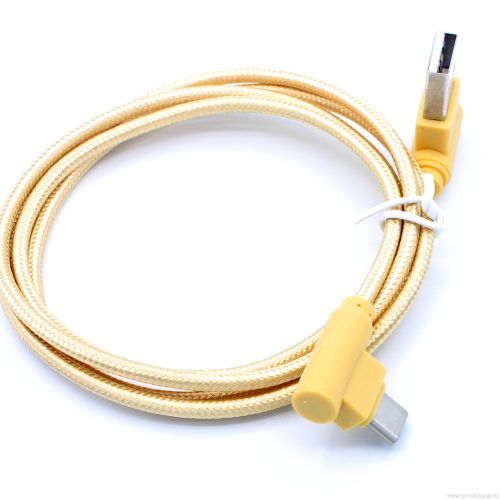 90 Degree Angled Fast 2A Nylon Braided USB Charger Sync Data Elbow Cable - Image 10