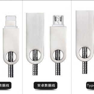 Spring-stainless-Steel-Soft-Tube-zinc-alloy-connector-2-4a-Fast-Charging-USB-data-Cable-06