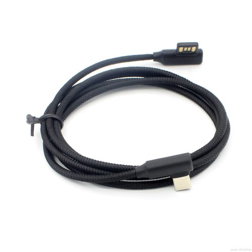 90-Degree Nylon Braided USB-C to USB-A Cable - Image 3