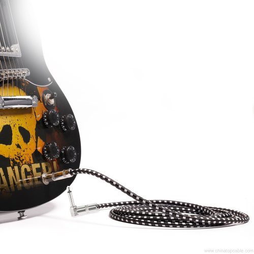 Premium Braided Jacket 1/4" Straight to 90 Degree Right Angle Guitar Cord for Guitar, Bass, Mandolin, Instrument - Image 4