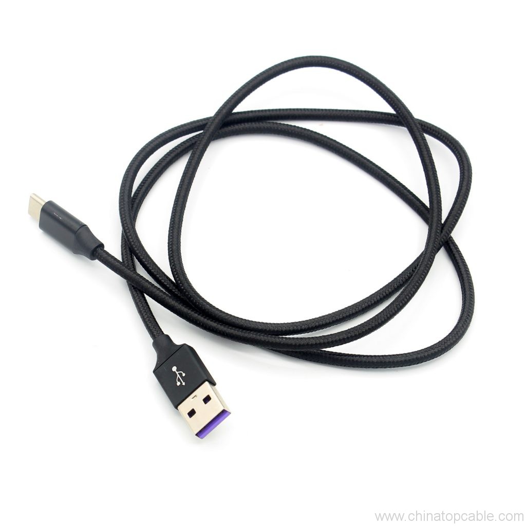 Usb C 5a Supercharge Cable Usb Type C To Usb A Braided Nylon Durable Fast Charging Cord For Huawei Mate 10 10 Pro P10 P20 P10 Plus Mate 9 Mate 9 Pro