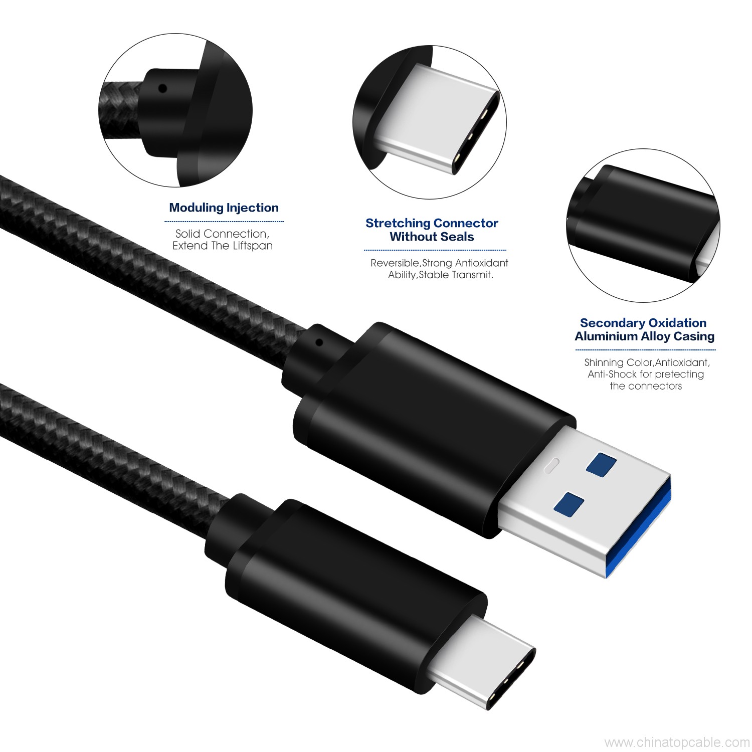 LoongGate USB 3.0 Cable A Male To B Male Angled 90 Degree