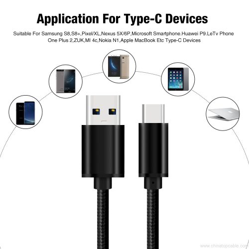 USB Type C Cable , LoongGate USB 3.0 Male to USB-C 3.1 Nylon Braided Cable for Samsung Galaxy S8/S9 Plus, HUAWEI Mate 8/910/P10/p20, New MacBook Pro, Pixel and More - Image 10