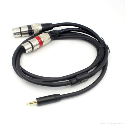 1/8 inch TRS to 2 XLR Y-Adapter Cable, 3.5mm Mini Stereo Jack Male to Dual XLR Interconnect Breakout Patch Splitter Cord - Image 3