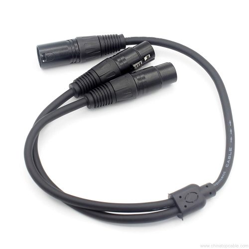 1 Male XLR To Dual Female XLR Y Splitter Cable,Microphone Lead/Combiner Y Cable Patch Cord 0.5m - Image 3