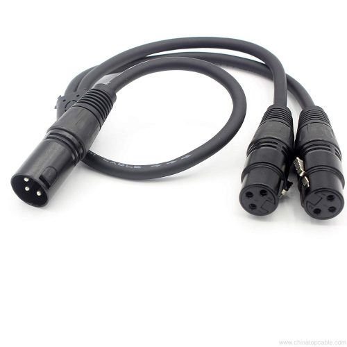 1 Male XLR To Dual Female XLR Y Splitter Cable,Microphone Lead/Combiner Y Cable Patch Cord 0.5m - Image 6