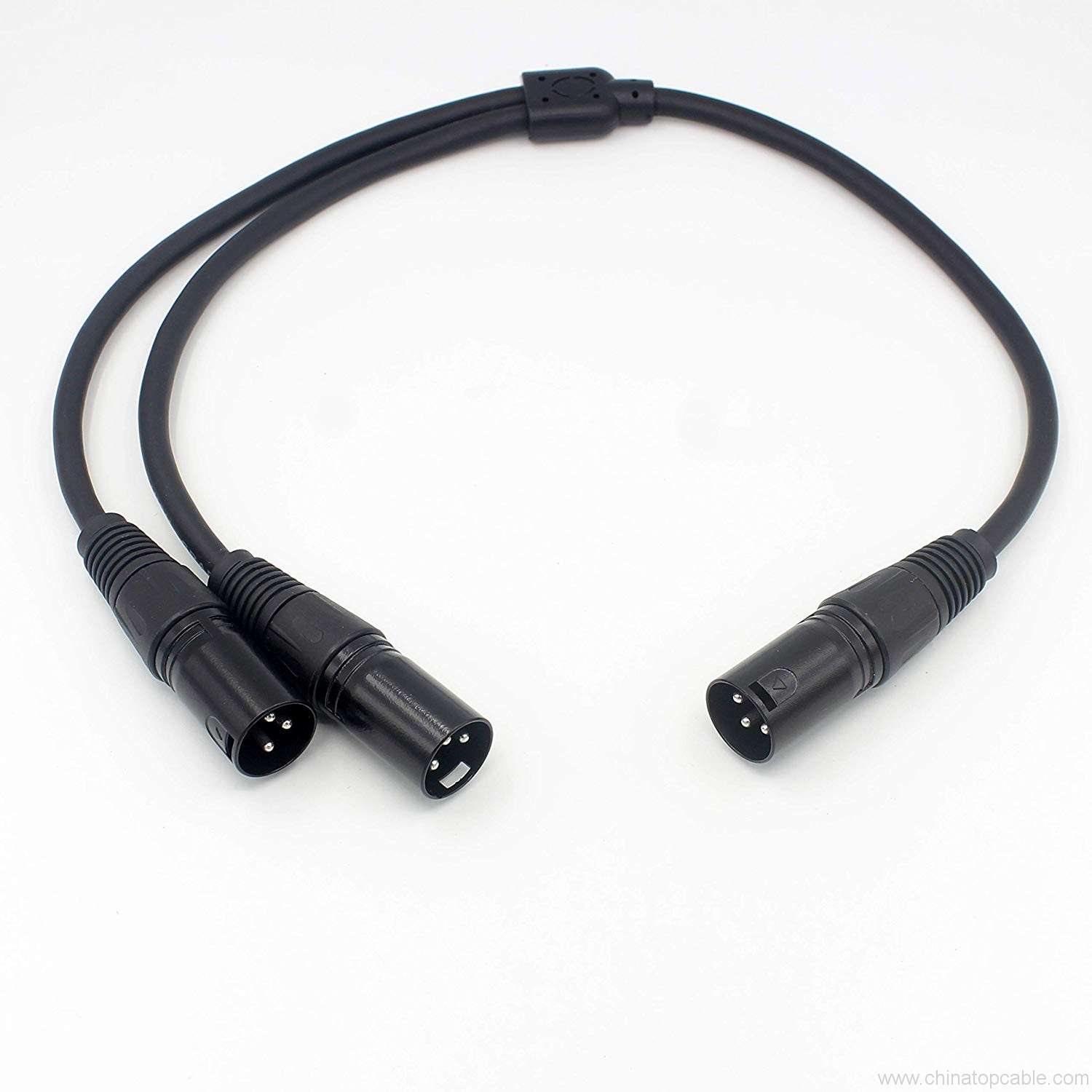 1 Male XLR To Dual Male XLR Y Splitter Cable,Microphone Y