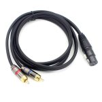 1-XLR-till-2-RCA-hane-plug-stereo-plug-y-splitter-XLR-wire-sladd-Audio-Adapter-kontakt-kabel-1-5M-01