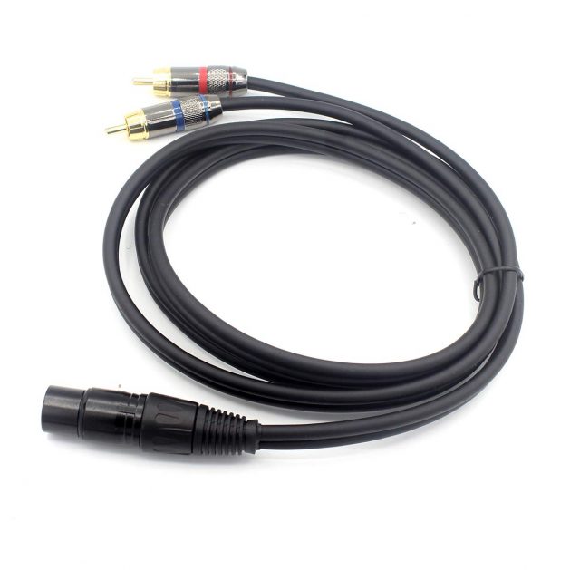 1 XLR для 2 RCA штекер стерео штекер Y разделитель, Разъем XLR провода ...