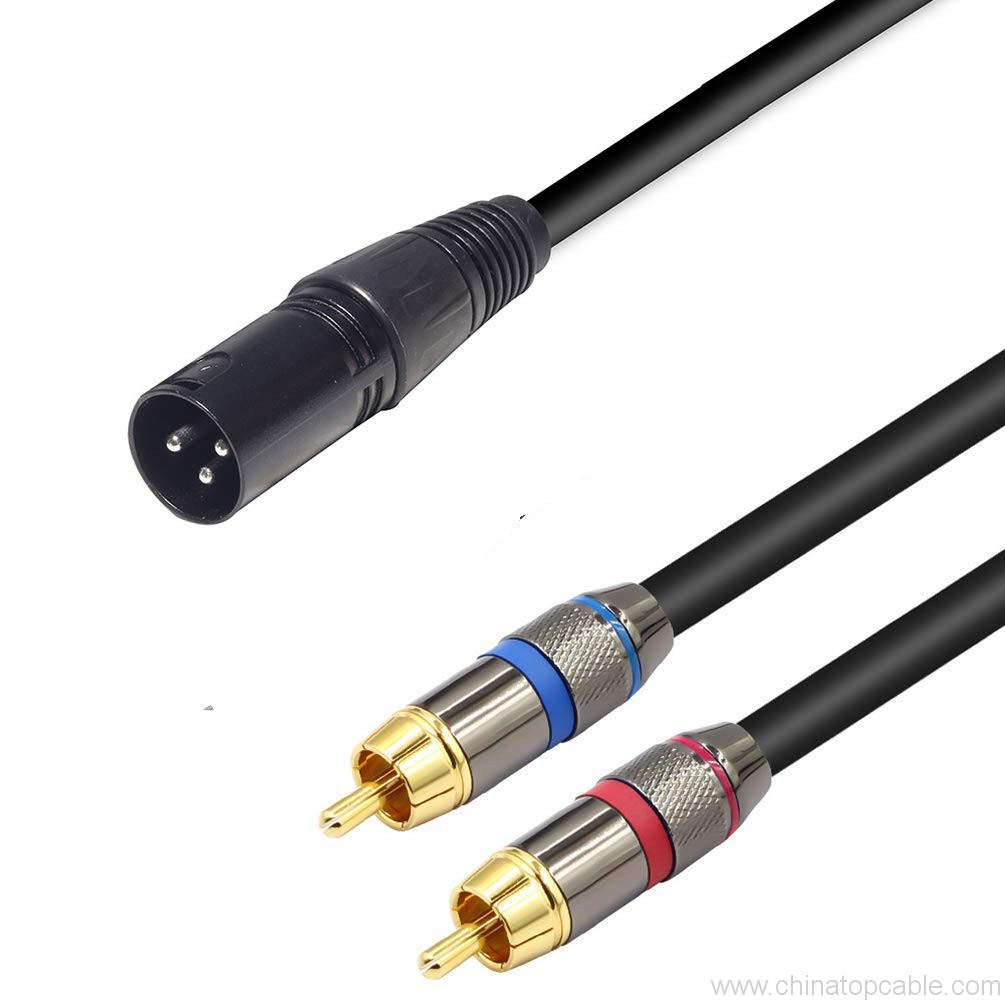 1.5M Dual Rca Male to Xlr Male Cable 2 Xlr to 2 Rca Plug Adapter Hifi Cable  & Dual Female Xlr to Rca Cable