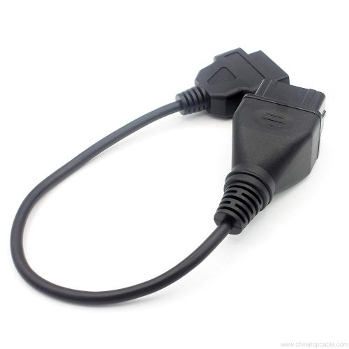 12 Pin to OBDII 16 Pin Adapter Connector Cable 8 Pin Pass Through For Renault Old Autos (40cm) - Image 3