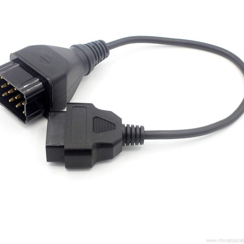 12 Pin to OBDII 16 Pin Adapter Connector Cable 8 Pin Pass Through For Renault Old Autos (40cm) - Image 4