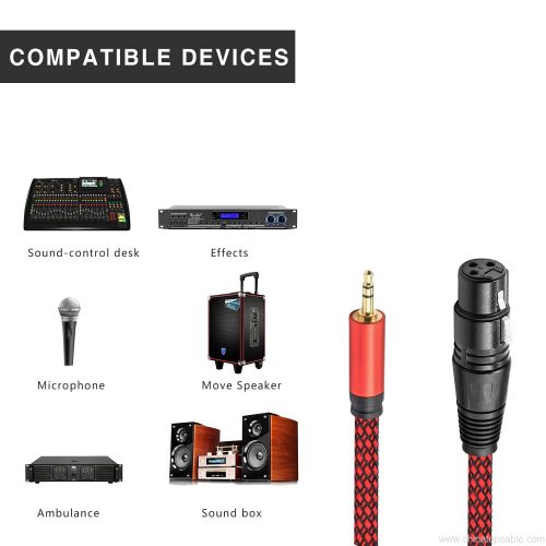 3.5mm TRS Male to XLR Female Braided Nylon Microphone Cable - Image 3