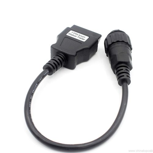 7 pin to OBDII 16 Pin Adapter Connector Cable - 6 Pin Pass Through - For Knorr,Wabco Trailer - 0.3m - Image 3