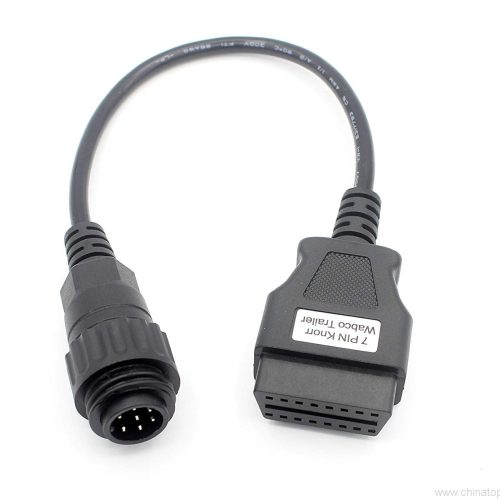7 pin to OBDII 16 Pin Adapter Connector Cable - 6 Pin Pass Through - For Knorr,Wabco Trailer - 0.3m - Image 5