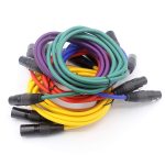 平衡麦克风电缆 - 6 颜色 - xlr - 3 - 引脚 - 男性 - 女性 - 麦克风屏蔽音频线 - 2m - 6 -5 英尺 - 6 包-01