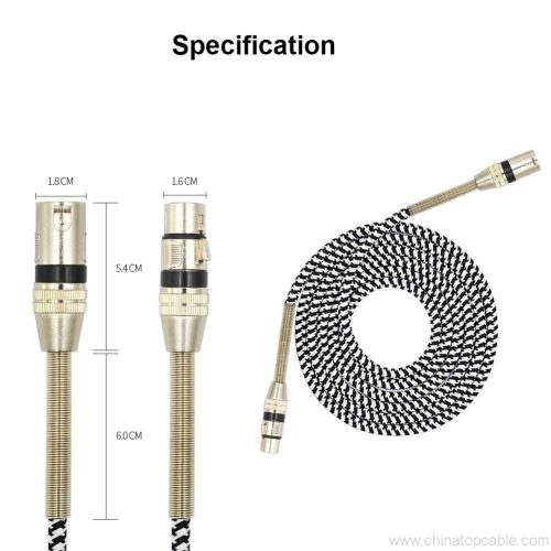 Balanced Premium Series Braided XLR Cable,Professional Microphone Cable for Powered Speakers, Audio Interface or Mixer,Live Performance & Recording 1m,3m,5m,10m - Image 4