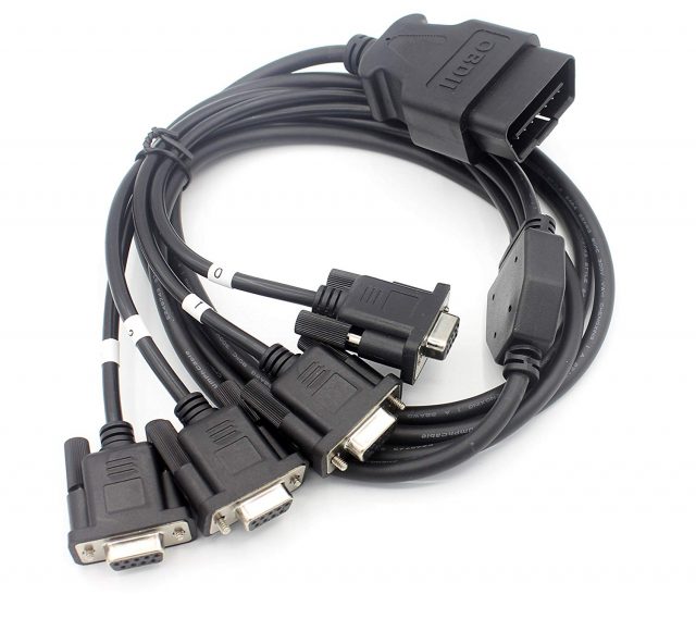 DB9 To OBD2 Cable Adapter - 1M RS232 Female To OBDII 16 Pin Diagnostic Connector