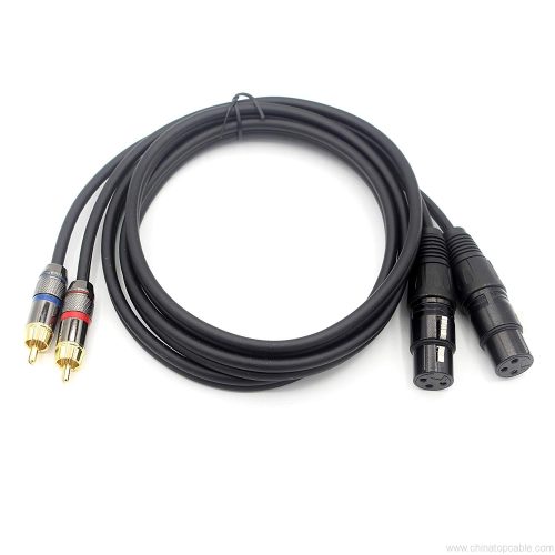 Dual Female XLR to RCA Cable, Heavy Duty 2-XLRF to 2-RCA Audio Cord Stereo Connection Microphone Patch Cable 1.5m - Image 4