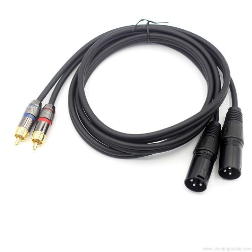 Dual XLR to RCA Cable, Heavy Duty 2-XLR to 2-RCA Audio Cord Stereo Connection Microphone Patch Cable 1.5m - Image 3