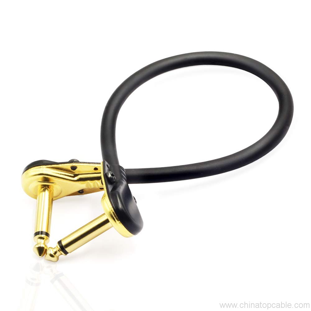 Guitar Patch Cables 90 Degree Angled, Right Angle 1/4" TS To Right