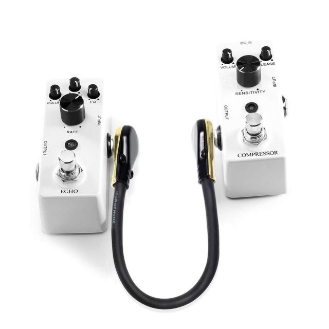 Guitar Patch Cables 90 Degree Angled, Right Angle 1/4" TS To Right