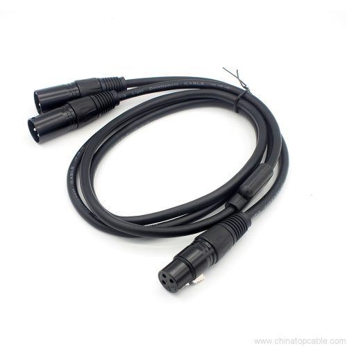 Long XLR To Dual XLR Y Splitter Cable,Microphone Lead/Combiner Y Cable Patch Cord 0.5m (1F-2M 1.5m) - Image 3