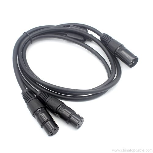 Long XLR To Dual XLR Y Splitter Cable,Microphone Lead/Combiner Y Cable Patch Cord 0.5m (1M-2F 1.5m) - Image 4
