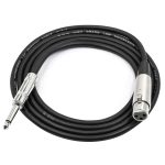 mikropon-kabel-xlr-bikang-to-1-4 inci-6-35-mm-ts-mono-jalu-colokan-henteu saimbang-interconnect-ari-pikeun-amplifier-instrumén-jsb-3m-02