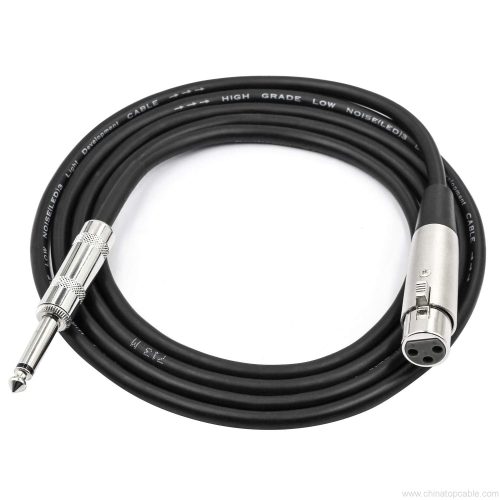 Microphone Cable XLR Female to 1/4 Inch 6.35 mm TS Mono Male Plug Unbalanced Interconnect Cord for Amplifiers, Instruments etc. 3m - Image 3