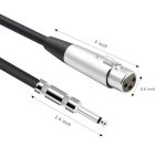 마이크 케이블 XLR 여성 - 1-4 인치 - 6-35 - mm-ts- 모노 - 남성 - 플러그 - 언밸런스 - 인터커넥트 - 코드 - 앰프 - 악기 - etc-3m-05